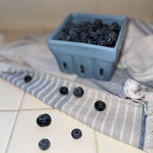 Crofton Blue Ceramic Berry Basket